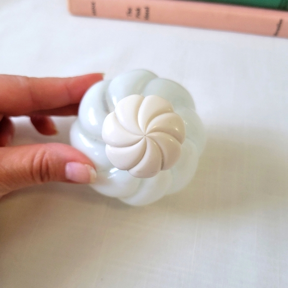 Vintage Fenton Devilbliss Perfume Bottle Opalescent Swirl Glass Art Deco - Picture 6 of 13